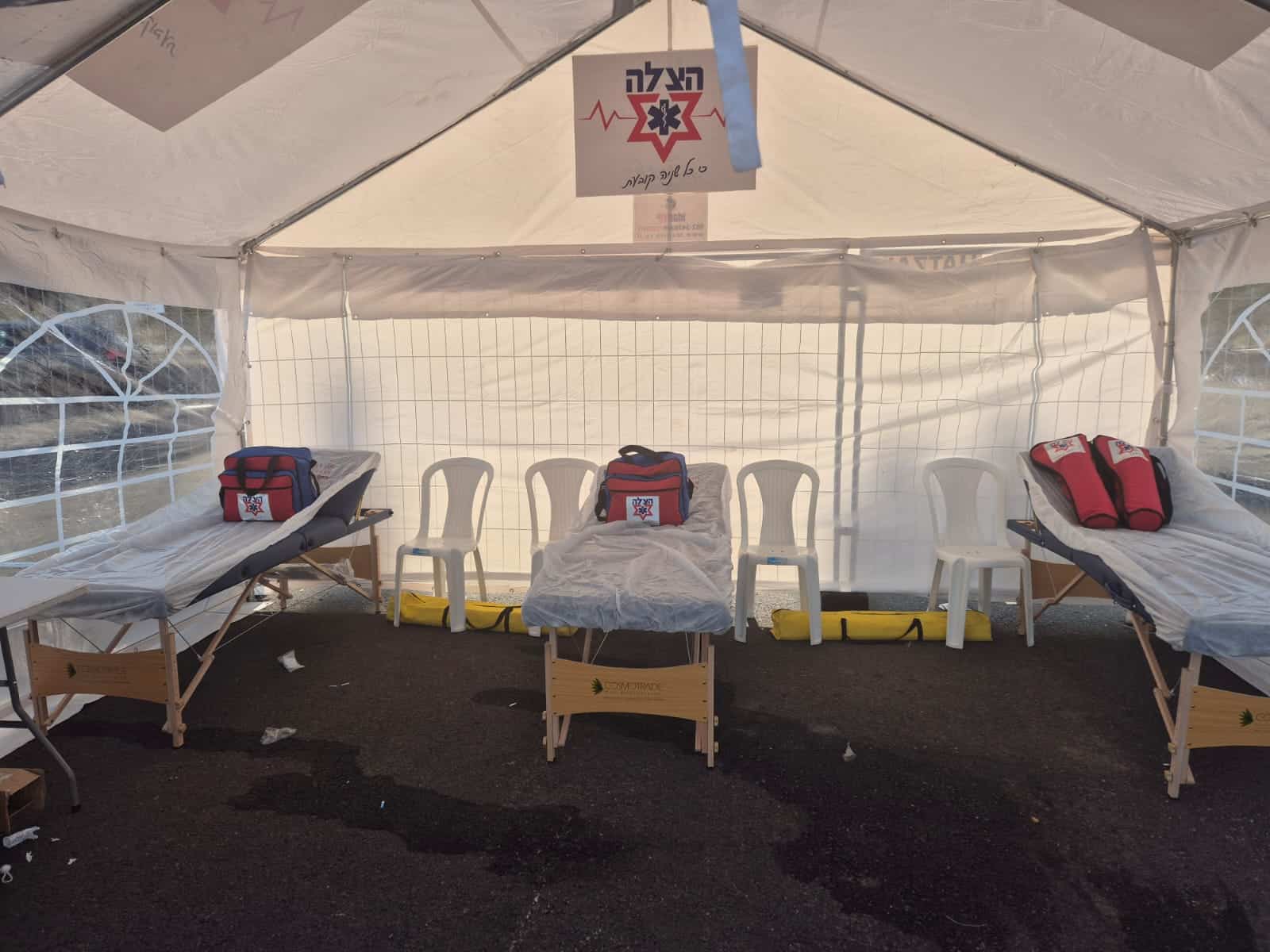 מתנדבי הצלה מאבטחים ומעניקים טיפול רפואי במירון