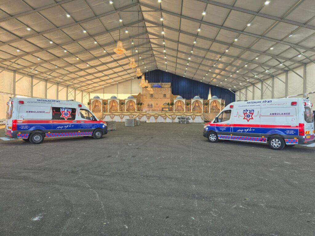 מתנדבי הצלה מאבטחים ומעניקים טיפול רפואי במירון