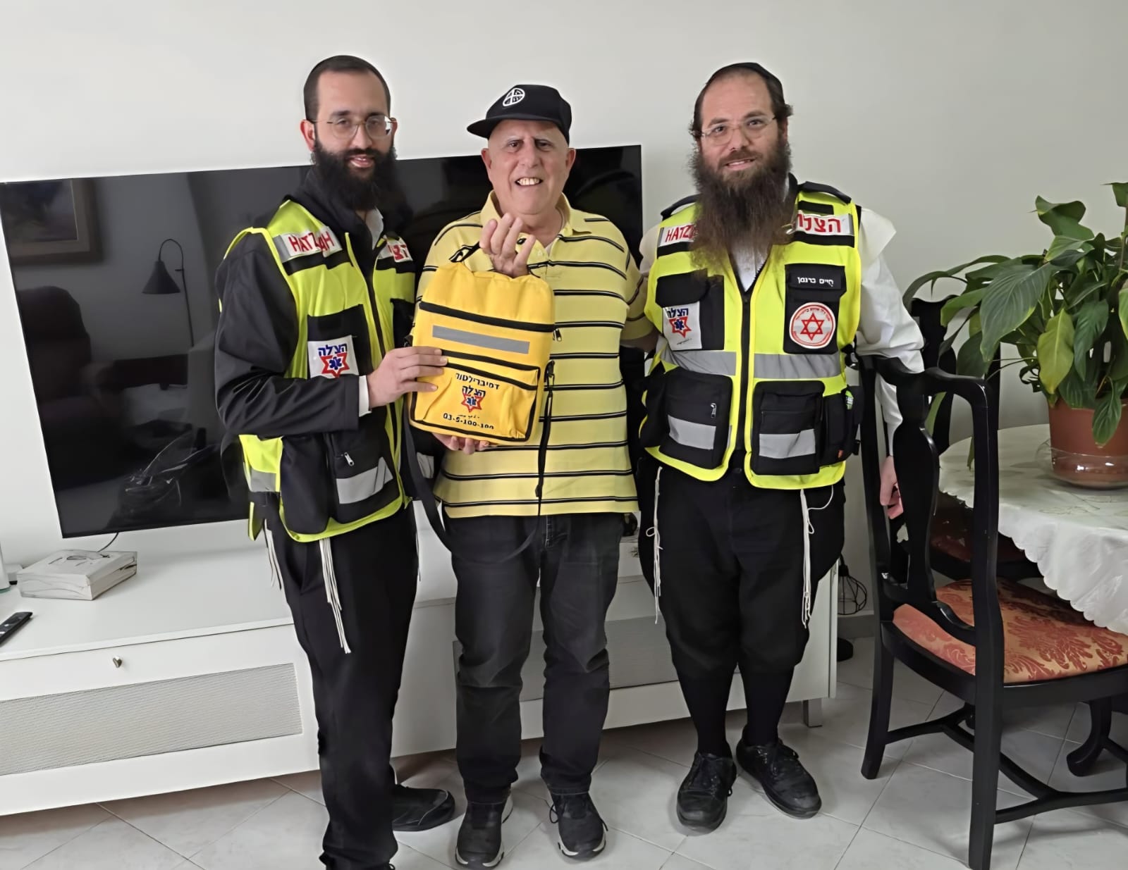 מתנדבי הצלה פגשו את האיש שהצילו