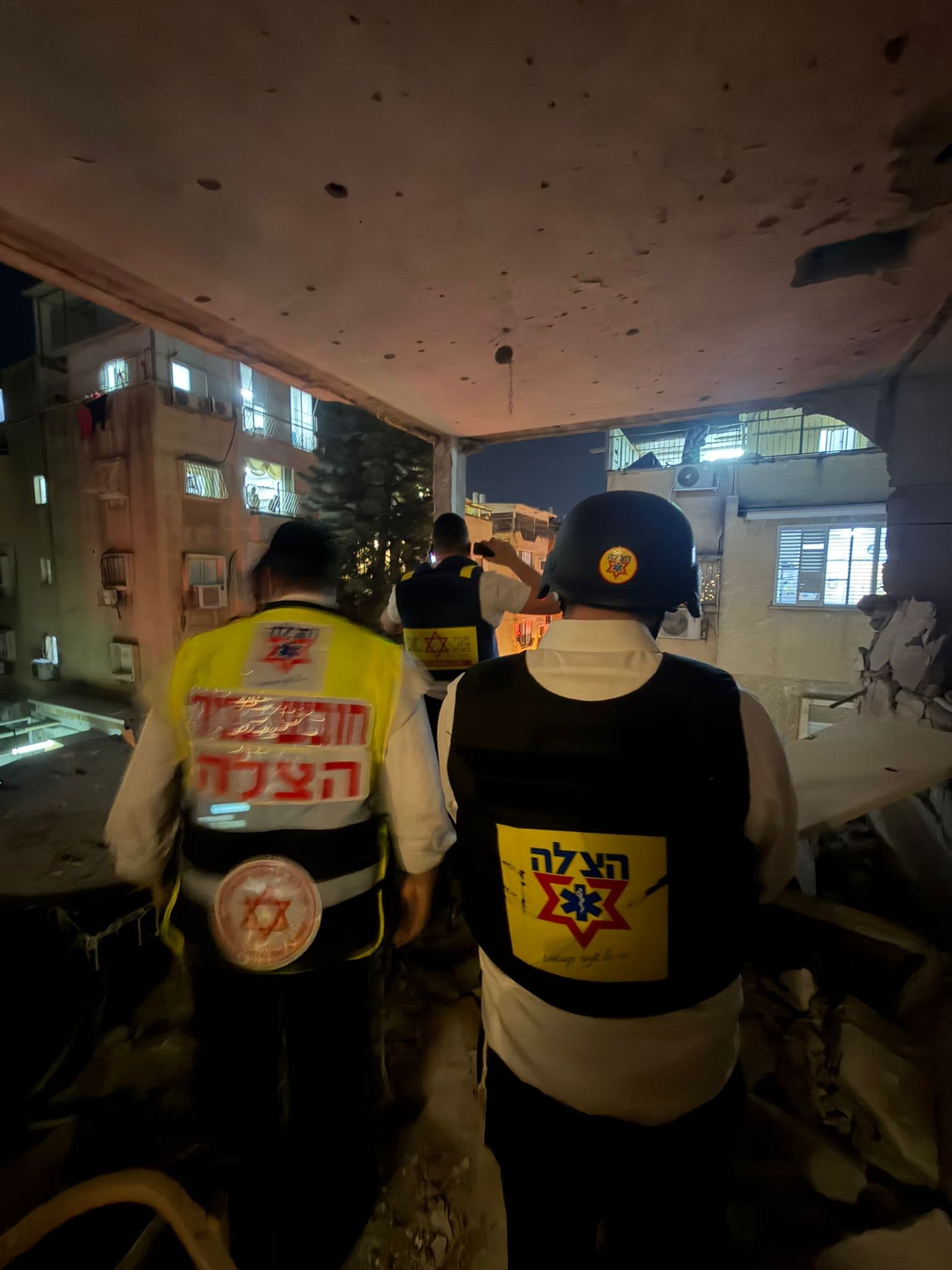 מתנדבי הצלה בזירות הנפילה במרכז הארץ