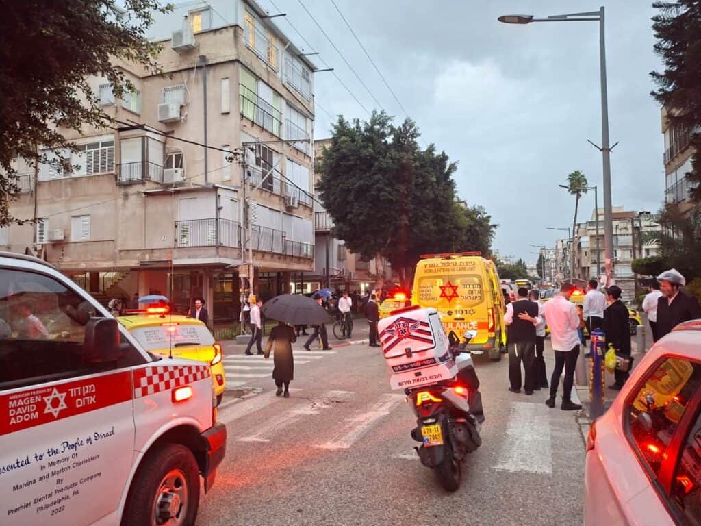 בני ברק: ילדה בת 3 פונתה במצב בינוני לאחר תאונת דרכים