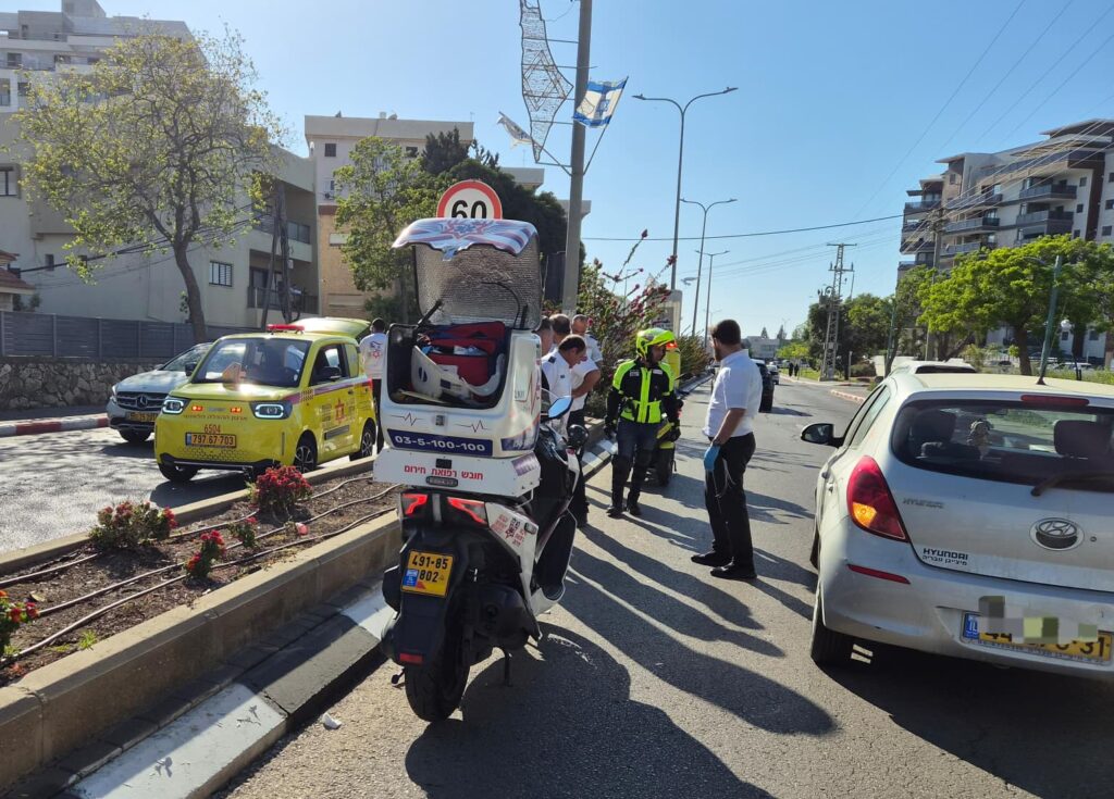 עפולה: הולכת רגל פונתה במצב בינוני לאחר שנפגעה מרכב