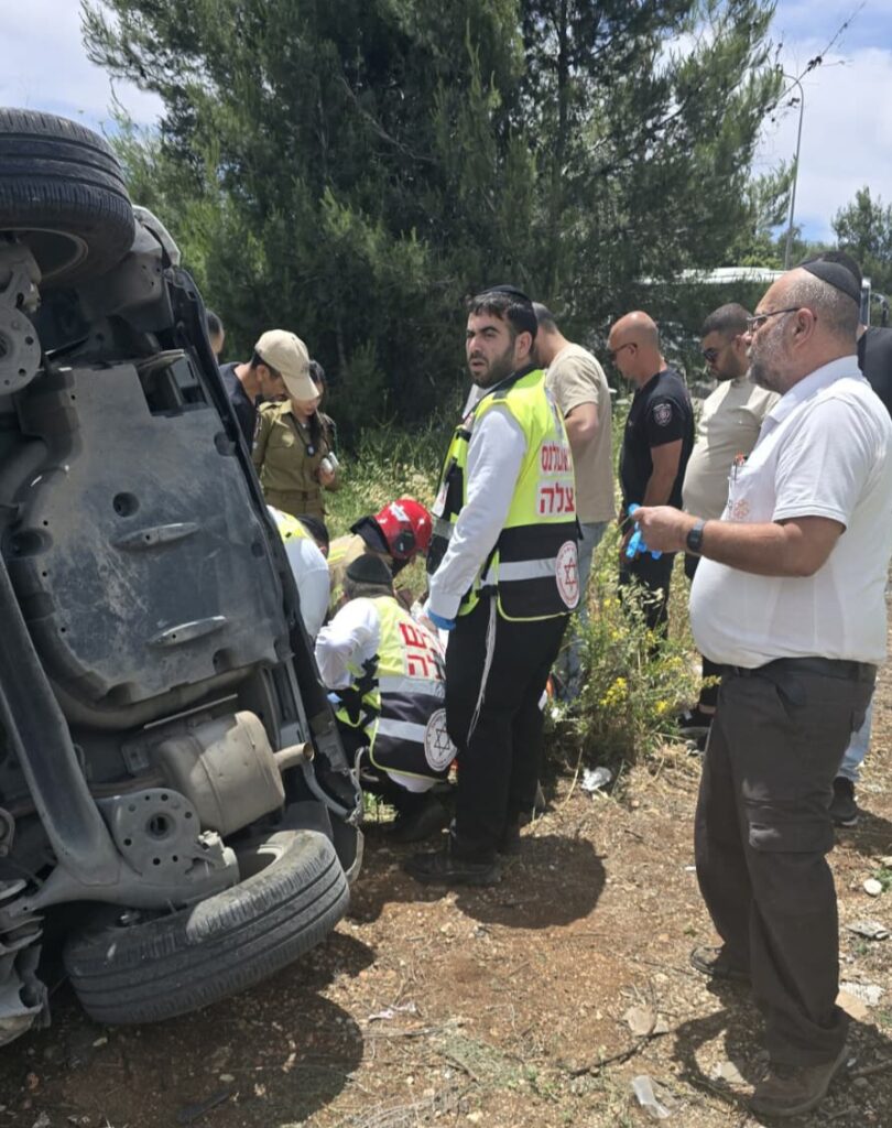 צומת לביא: שתי נשים פונו במצב בינוני לאחר שנפגעו בתאונת דרכים