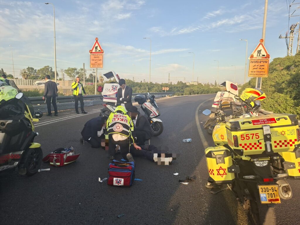 מחלף גנות: צעיר בן 21 פונה במצב בינוני לאחר שנפגע מרכב במהלך הפגנה