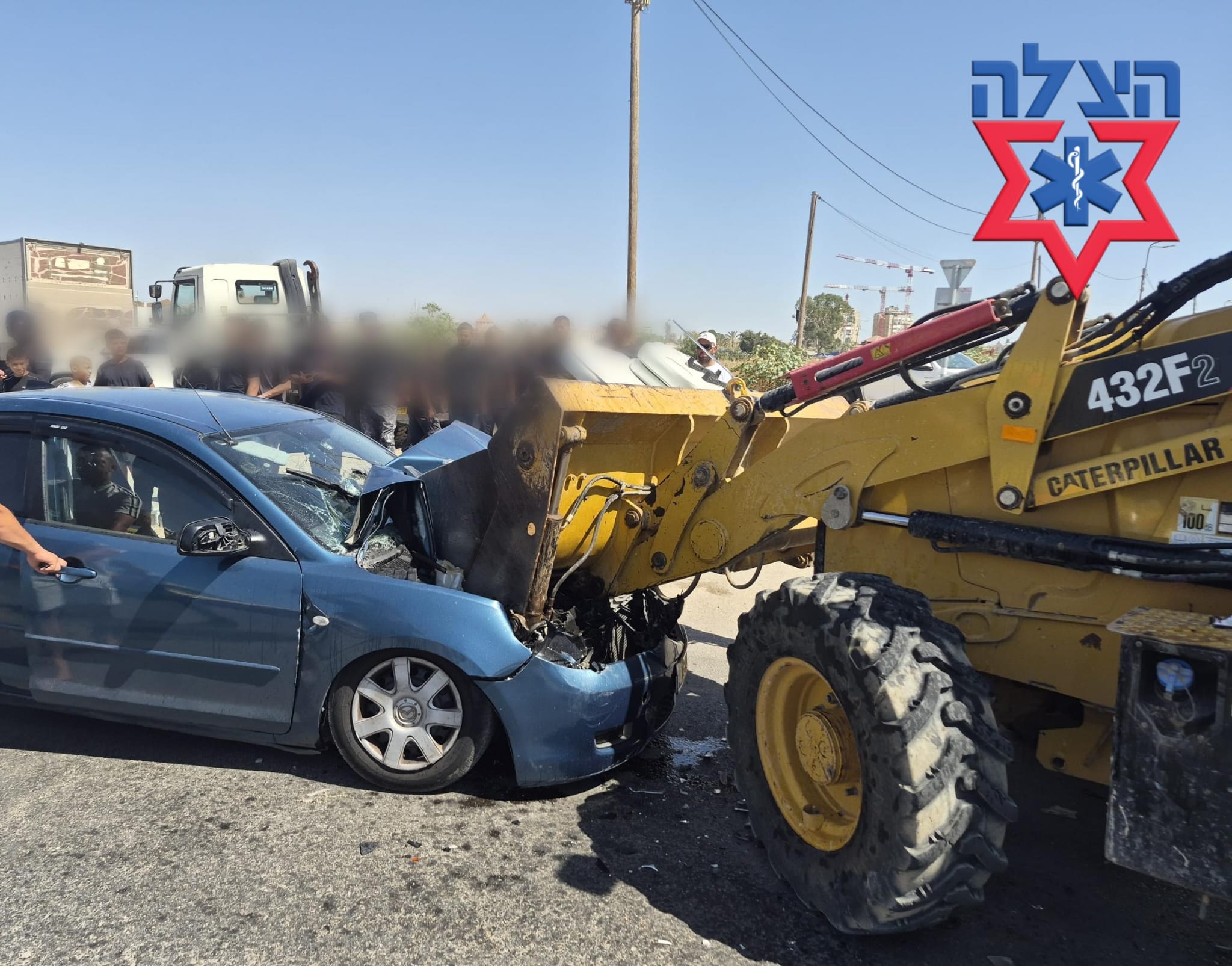 לוד: שני נפגעים פונו במצב בינוני וקל לאחר תאונת דרכים