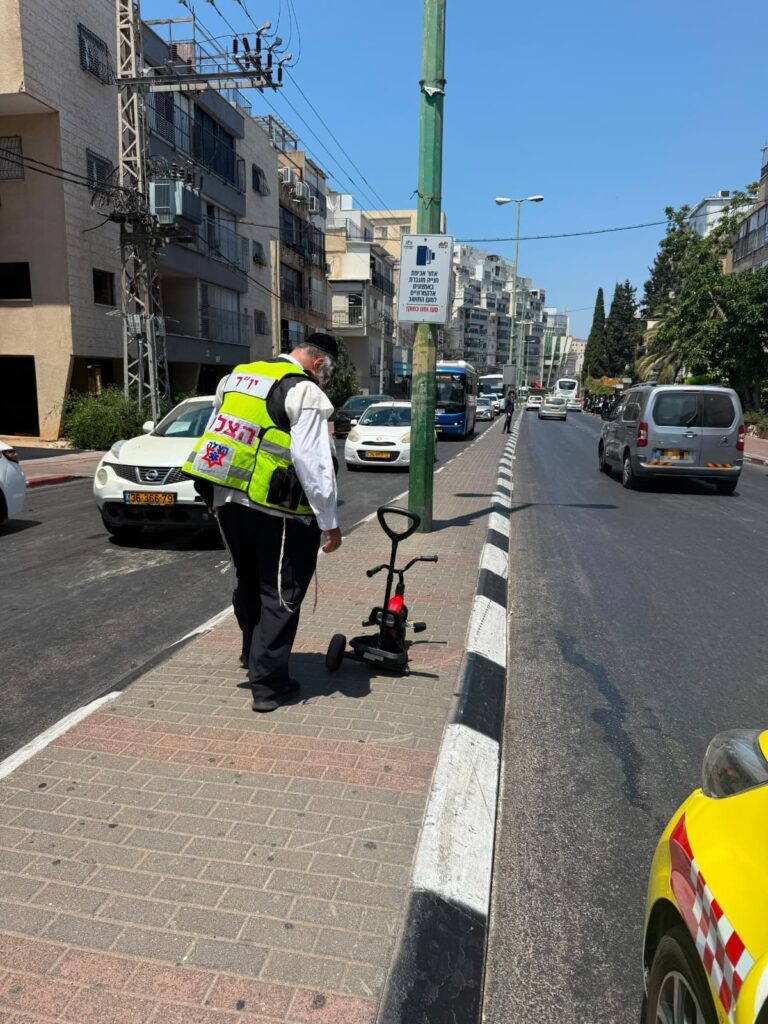 בני ברק: ילד שרכב על תלת אופן פונה במצב בינוני לאחר שנפגע מרכב