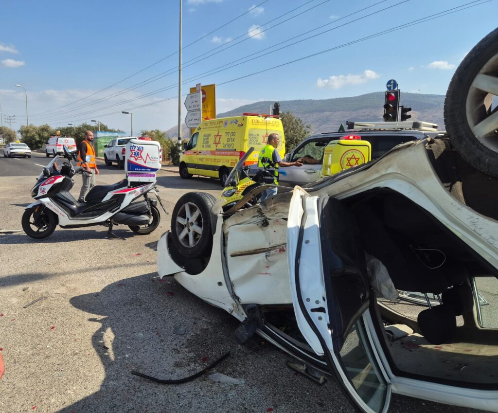 כביש 71: שישה נפגעים פונו לאחר תאונת דרכים בין מספר כלי רכב
